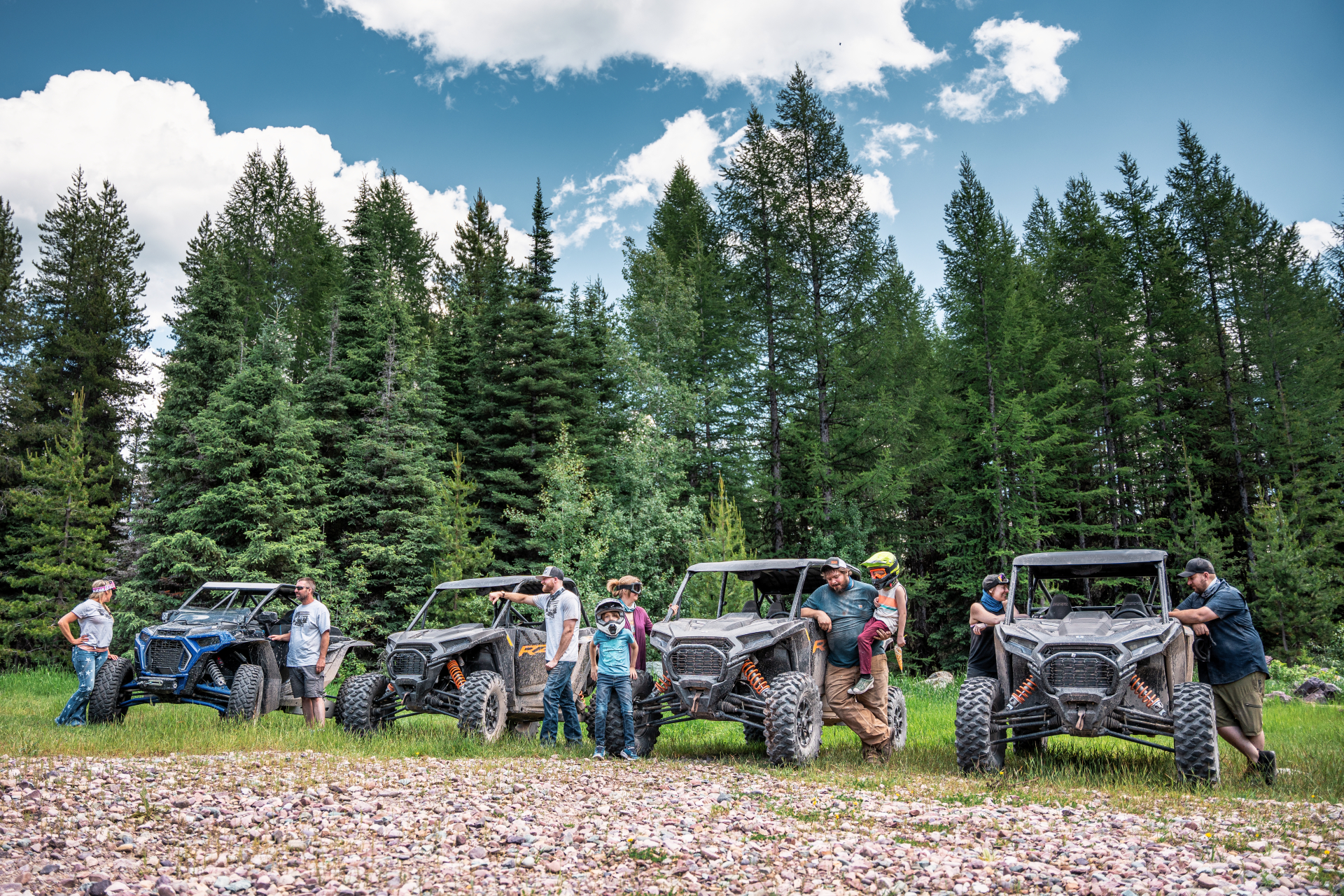 people standing around side by sides in montana